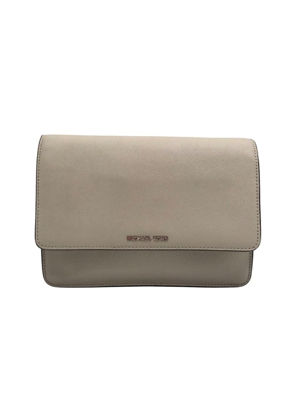 Michael Kors Gray Saffiano Leather Daniela Large Crossbody